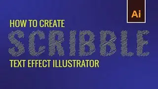 How to make Scribble Text effect in adobe illustrator tutorial | text effect illustrator