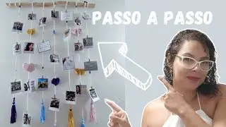 Painel de fotos em macramê / formato de coração/ passo a passo💞