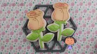 Пряник - Роза на 8 Марта. Мастер-класс по пряникам. Cookies with icing. Decorated cookies.