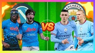 Who's the best duo | Kvaratskhelia & Osimhen VS Haaland & Foden Football Duo Battle! 🔥🏆