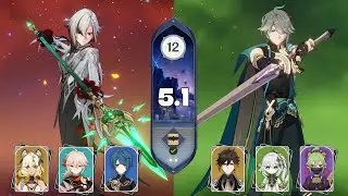 C0 ARLECCHINO VAPORIZE & F2P ALHAITHAM AGGRAVATE FULL STAR SPIRAL ABYSS 5.1