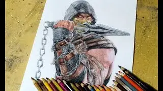 Drawing Scorpion - Mortal Kombat 11