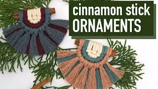DIY Macrame - Cinnamon Stick Colourful, Semi-Circle/Semi-Lunar Ornaments!