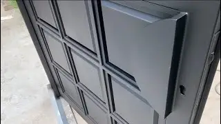 Pintu ini dibuat dengan sangat presisi | PINTU PANEL DOUBLE SWING SEMI MINIMALIS !