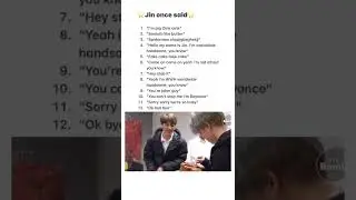 Jin Once said that ☺☺