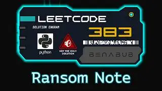 Ransom Note — LeetCode 