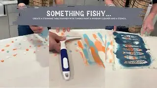 Something Fishy... Create a stunning table runner with Tjhoko Paint a window cleaner and a stencil