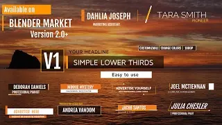 Blender Simple Lower Thirds pack + tutorial