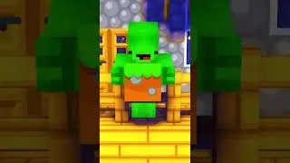 Strong JJ vs Weak Mikey in Minecraft #shorts