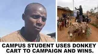 STUDENT BEATS FORMER LEADER OF MAJORITY TO CLINCH MCA ELEMENTAITA SEAT - USES DONKEY TO CAMPAIGN.