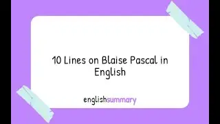 10 Lines on Blaise Pascal in English