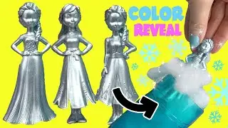 Disney Princess Frozen Color Reveal Dolls with Elsa, Anna, Sven, and Kristoff