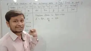Statistics II Median II Missing frequency II class 10th II class 9th