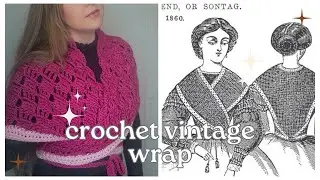 CROCHET EASY VINTAGE SONTAG SHAWL FOR BEGINNERS