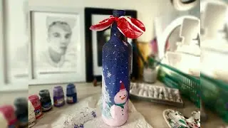 DIY Idea From Bottle For Christmas Decoration
