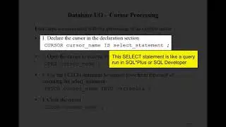 PLSQL Cursors and Stored Procedures
