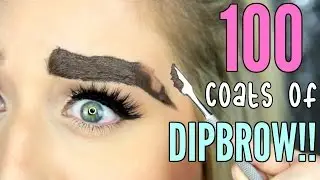 100 COATS OF DIPBROW!!