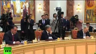 Реакция президентов когда Эмомали Рахмон говорить