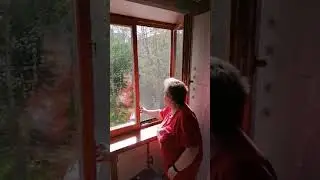 Деревянное евроокно со стеклопакетом.