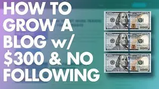 How to Grow a Blog w/ $300 and NO FOLLOWING [Step-by-Step]