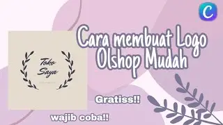 DIY logo olshop mudah dan gratis✨ |canva #logoolshop #editcanva