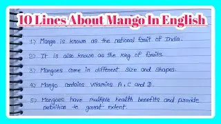 10 lines About Mango in English| Mango essay in english|essay on mango |Data Education|