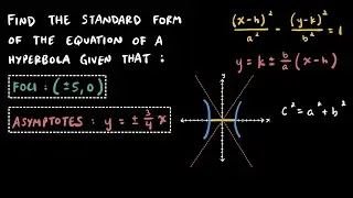 How to Write the Standard Form Equation of a Hyperbola Given the Foci and Asymptotes