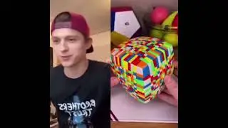 Tom Holland react to Rubik problem😤🤣