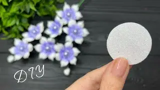 Easy to do! 🧚‍♀️ Magic flowers made of glitter foam sheet