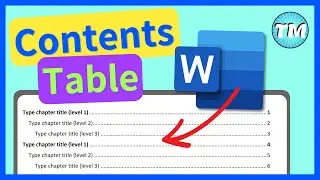 How to Create a Table of Contents in Microsoft Word - Add an Automatic Contents Page FAST