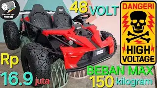 Beep 48Volt Brushless Beban Bisa 150kg Orang Tua Ikut Naik Mainan Anak Mobil Aki JEEP
