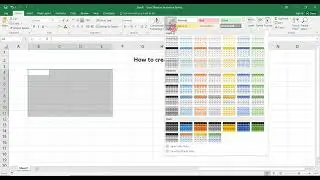 How to create a table in excel with header