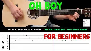 OH BOY | Easy guitar melody lesson for BEGINNERS (with tabs) - Buddy Holly
