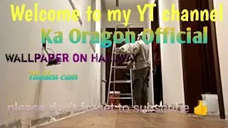 Wallpaper install on hallway