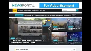 News Portal Website Design- Blog Website HTML CSS JavaScript