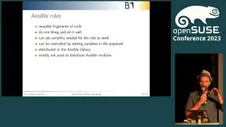 openSUSE Conference 2023 - Ansible, openSUSE ansible packaging, collections and ansible-lint