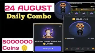 Hamster Kombat daily combo 24 August | daily combo hamster kombat today | Hamster Kombat combo cards