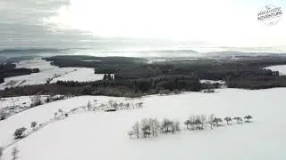 Drohnenflug bei Waldhölzbach Schöne Aussicht im Winter