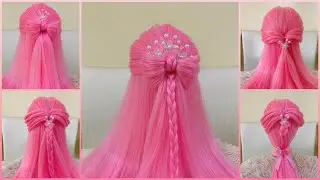 Easy hair tutorial for long hair with bow style
