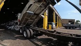 Going to the Dump in the Mack Side Loader