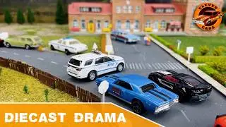DIY 1/64 Scale Miniature City: Epic Street Race and Crash with Diecast Cars