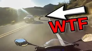 Harley Rider Almost Causes Crash... Don't ride like this.
