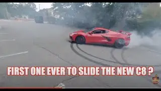 BRAND New C8 Stingray!! Did My FIRST BURNOUT with RED EYE ROD!!!!!