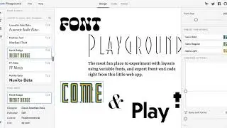 Font Playground v1.1 update: new color scheme and revamped font menu