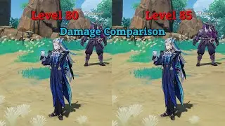 Neuvillette Level 80 - 85 Damage Comparison | Genshin Impact