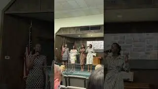 My wonderful church family singing.