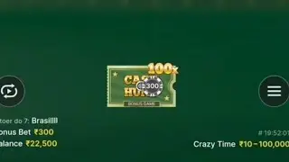 My biggest win on crazytime!`` 100× top-slot on cash Hunt turns my bet into 50k 🥳 kannada crazy time