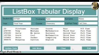 How to Create a ListBox with Tabular Display in Visual C++ - Part 2 of 2