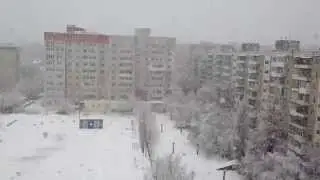 22 апреля 2015 года снег в Саратове.