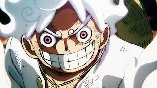 Luffy gear 5 smiling scene